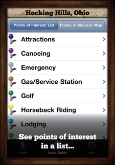 Hocking Hills, Ohio iPhone App