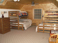 Hocking Hills cabins bunk bed room
