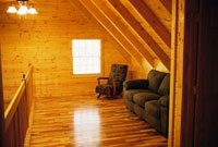 Hocking Hills cabin rental loft